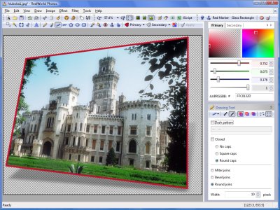 Editing an image in RealWorld Photos 2007.1 beta