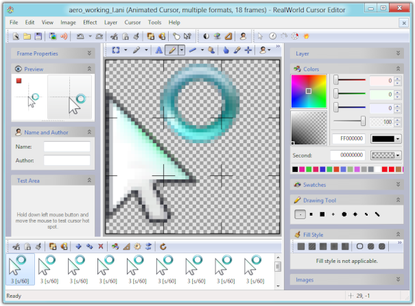 RealWorld Cursor Editor on Window 8 Consumer Preview