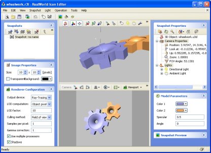 Setting-up 3D scene in RealWorld Icon Editor 2006.2