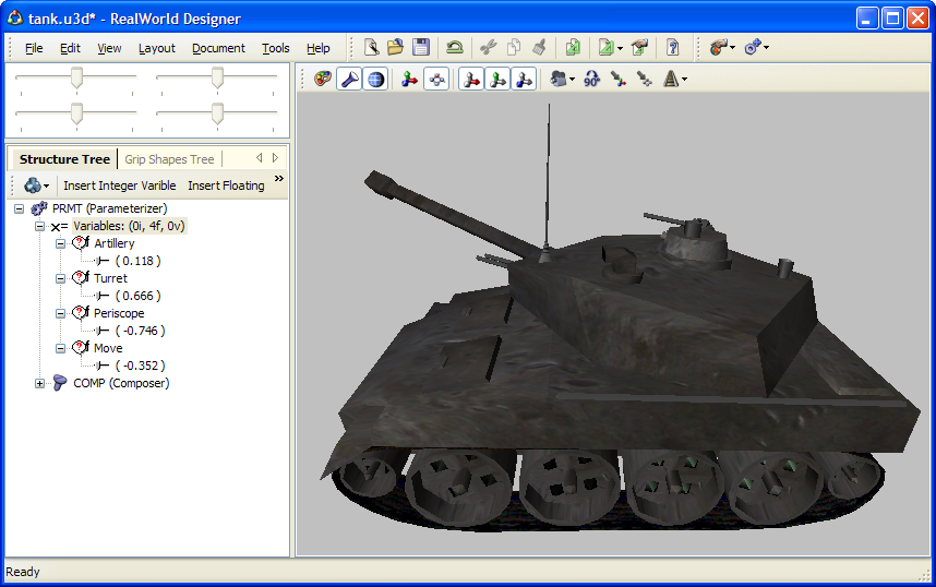 Create parametric 3D models in RealWorld 3D Graphics Editor