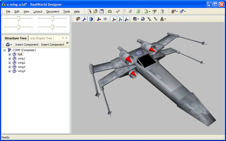 Editing triangle mesh in RealWorld 3D Graphics Editor