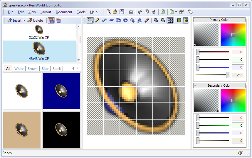 Editing icons