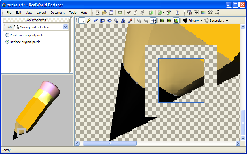 Resize and move rectangular area in RealWorld Icon Editor