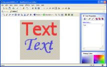 Drawing text in raster image editor
