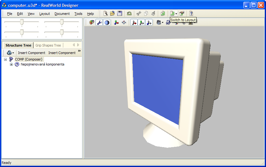 A display 3D model created in RealWorld Icon Editor