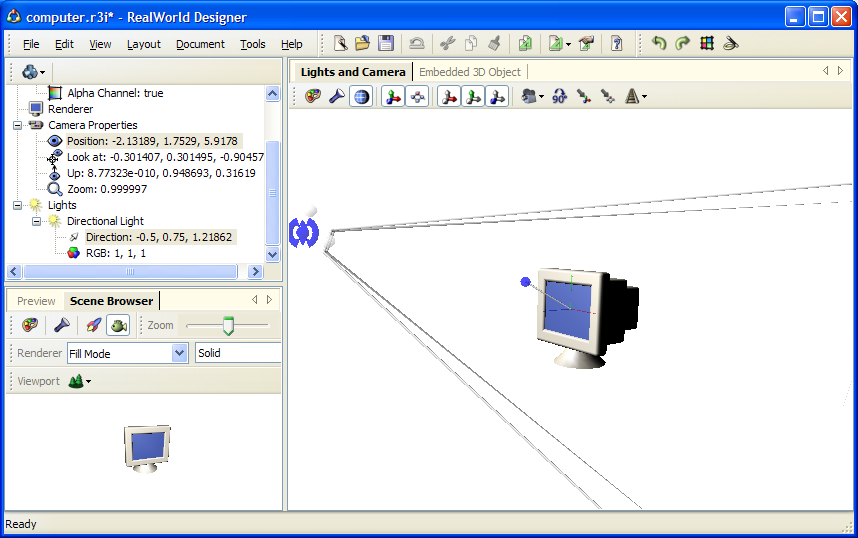 Preparing to render the display model