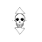 8-bit skull vertical resize.ani Preview