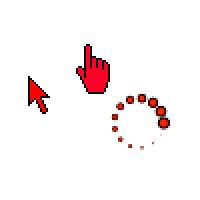Red Pointer With Loop Red Pointer Completed Cursors