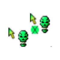Skull Green Cursors