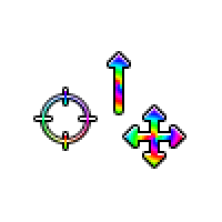 Rainbow 3D Tailless Cursors