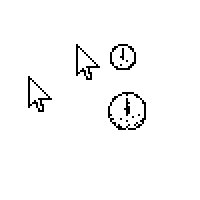 Retro Pointer Retro Black And White Cursors