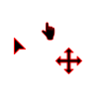 Simple Dark And Red Cursors