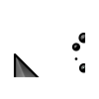 Sharp Triangular Cursor Triangular dark Cursors