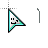 happy blue outline cursor left hand.cur Preview