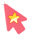 Steven Universe Arrow & Star--cursor--SweezyCursors..cur 200% version
