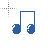 double eighth note navy.cur Preview