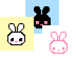 Pixel Bunny Picture Cards